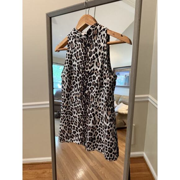 White House Black Market Silk Leopard Blouse XS - Picture 3 of 4